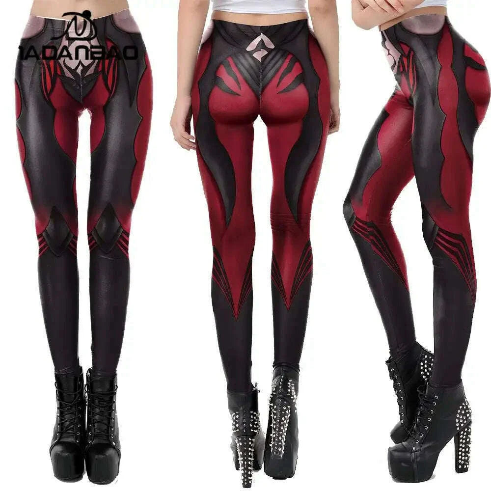 NADANBAO Women Leggings Gothic Style Anime Printed High Quality Leggings Fashion Elastic Pants Sporting Fitness Yoga Pants