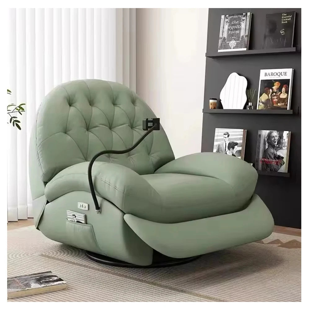 Modern Multifunction Electric Leather Recliner Sofa Recliner Sofa Living Room Furniture Single Sofa Chair Wholesale