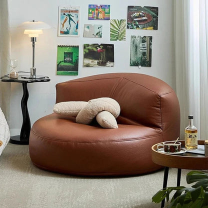 Lazy Sofas Living Room Single Sofa Modern Design Sofa for 1 Person Can Lie Down Beanbag Tatami Thickened Leather Home...