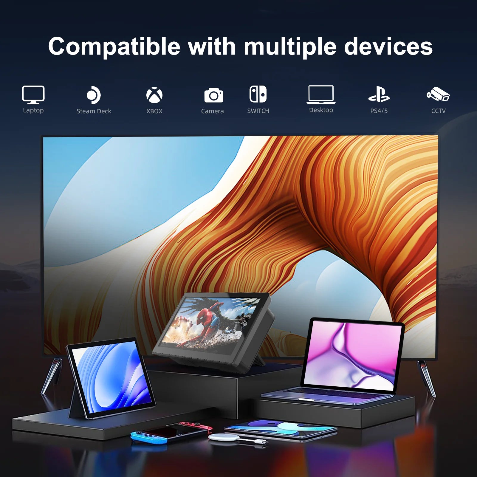 8 inch  Touch Monitor 1280x800P 16:10 Widescreen Ratio HDMI Interface for  DIY Projects Surveillance Display