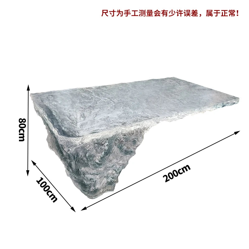 Modern light luxury home villa bar luminous island table custom transparent resin crystal bar glacier art tea table