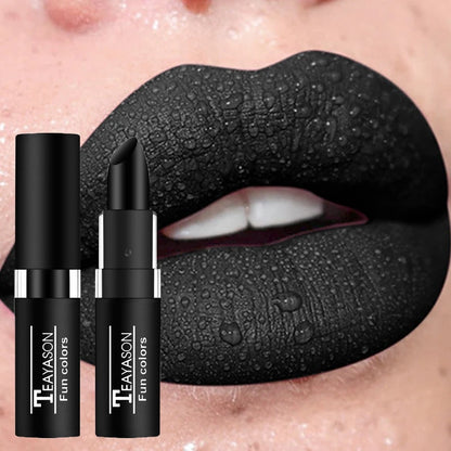 Punk Dark Wine Red Lipsticks Waterproof Easy To Color Makeup Sexy Red Lipstick Matte White Black Lip Gloss Facial Body...