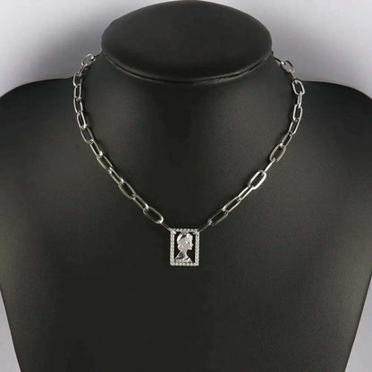316L Stainless Steel Necklace For Women Choker Necklace Heart Clavicle Chain Necklaces Charm Heart Pendant Necklace Jewelry Gift