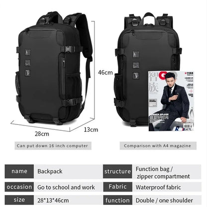 OZUKO  Backpacks 15.6 inch Laptop Men Backpack Outdoor Backpack Teenager Male Waterproof Travel Bag Mochilas