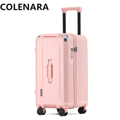 COLENARA High Quality Luggage 28"30" Large Capacity Trolley Case 22"26 ABS+PC Cart Type Duffel Bag 32"34 Inch Travel Suitcase