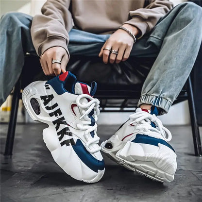 Ins Color-blocking Trendy Men's Shoes 2025 Yellow Dad Shoes Chunky Sneakers Man Thick-soled Height-enhancing Casual Sports Shoes