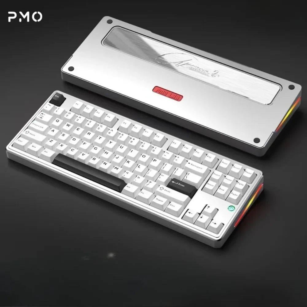 PMO Aurora80 Mechanical Keyboard Wireless Tri-mode Gasket/TOP Hot-Swap RGB Custom Aluminum Office Gaming Keyboard PC...