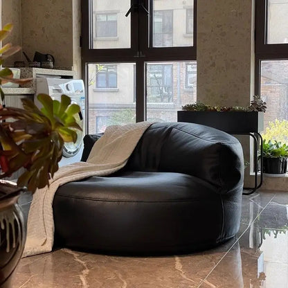 Lazy Sofas Living Room Single Sofa Modern Design Sofa for 1 Person Can Lie Down Beanbag Tatami Thickened Leather Home...