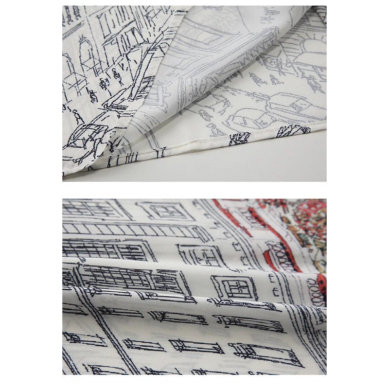 Women Shirt and Blouse Y2k Vintage Korean Style Harajuku Casual Elegant Chic Fashion Loose Long Sleeve Print Polo Shirt Top 2023