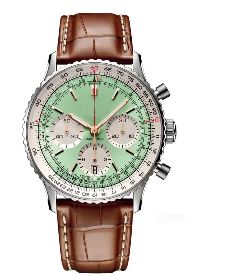 2025 Original Brand Men Watches Classic Multifunction Stainless Steel Automatic Date Watch Business Chronograph Quartz Watch