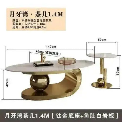Nordic Living Room Coffee Tables Modern Design Decor Oval Coffee Tables Minimalist Mesa De Centro De Sala Home Furniture - Kimlud