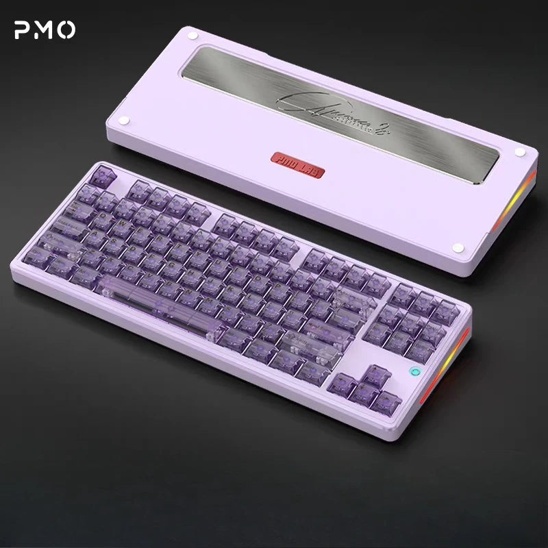 PMO Aurora80 Mechanical Keyboard Wireless Tri-mode Gasket/TOP Hot-Swap RGB Custom Aluminum Office Gaming Keyboard PC...