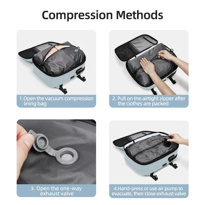 Travel Women Backpack 16 inch vacuum compression Laptop Backpack USB charging school Backpack Extended Hiking Business backpack