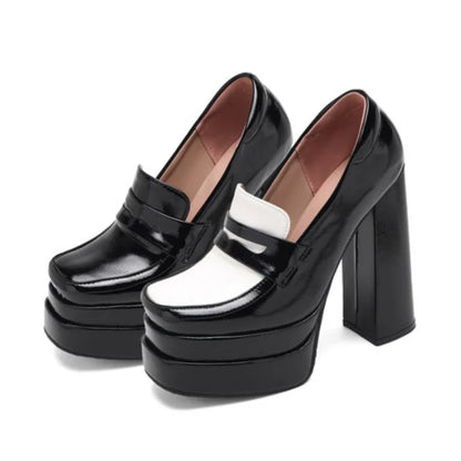 NASBAVI Chunky Platform Super High Heels Pumps for Women 2025 Brand New Spring Fashion Show Shoes Punk Party Ladie Loafers