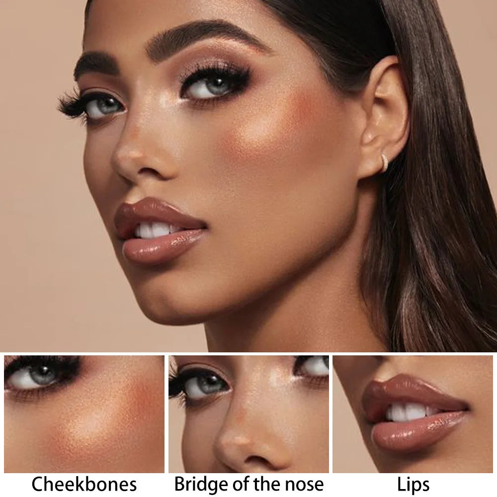 Highlighting&Bronzer Stick Face Brightening Blusher Rouge Concealer Pen Long Lasting Corrector Nose Shadow Contouring Cosmetics