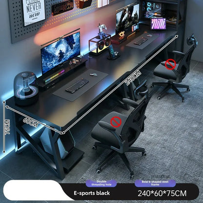Modern Double Computer Desks Home Desktop E-sports Gaming Table Bedroom Simple Desk Student Study Tables Office Furniture - Kimlud