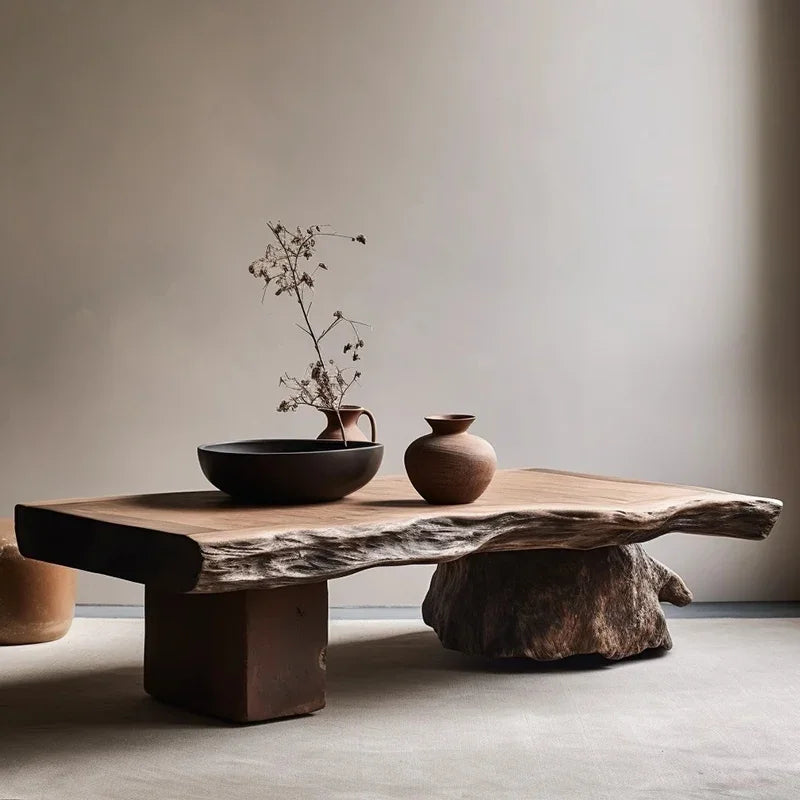 Aesthetic Wood Coffee Table Antique Designer Modern Living Room Decoration Coffee Table Unique Service Meubles Home Furniture - Kimlud