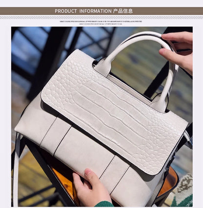 Oil Wax Cowhide Large-capacity Bags Women's 2022 New Fashion Business Casual Handbag Ladies Shoulder Leather Bag Popular Tote