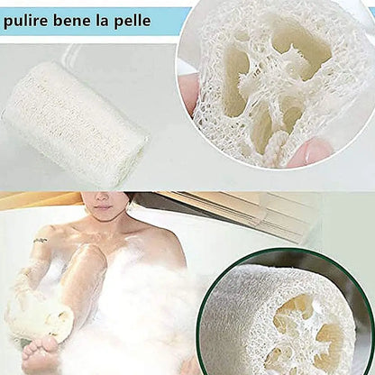 6 Pieces Loofah Sponge Natural Spa Scrubber Body Scrubber Remove Dead Skin and Kitchen for Home (About 4 inch)