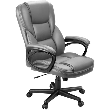 Office Executive Chair High Back Adjustable Managerial Home Desk Chair, Swivel Computer PU Leather Chair with,...