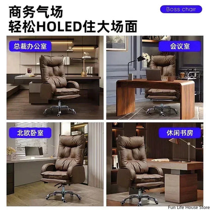 Modern Business Boss Office Chair, Bedroom Office Computer Chair, Sitting Room Comfortable Leisure Chair, Home Furniture...