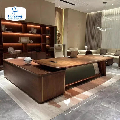 Storage Desktop Office Desk Writing Designer Height Organizer Office Desk Wooden Modern Luxury Mesa De Escritorio Furniture - Kimlud