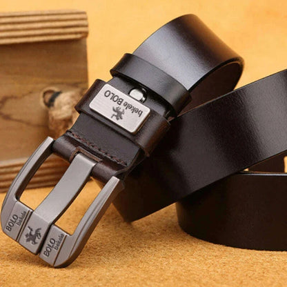 100% Real Genuine Leather Belt for Men Luxury Brand Designer High Quality Alloy Pin Buckle Belts for Jeans Business 2023 Cowskin