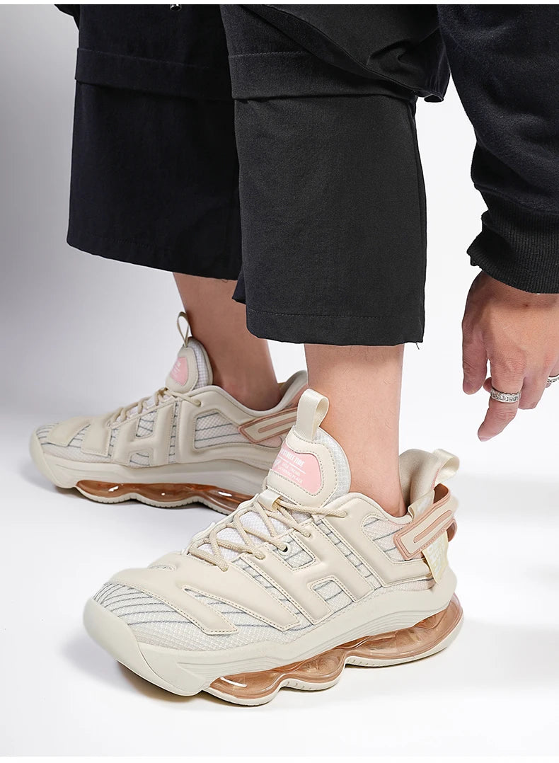 Chunky Sneakers Plus Size 45 Mens Designer Air Cushioned Basketball Shoes Fashion Casual Leather Height Increased Platform Shoes