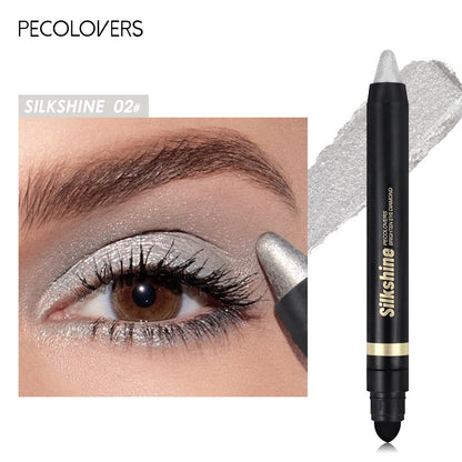 Metallic Glitter Eyeshadow Stick Matte Waterproof Shimmer Lying Silkworm Long Lasting High Gloss Pearlescent Eyeshadow Pen