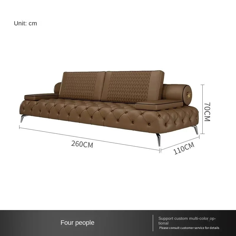 Armrest Large Filler Sofas European Brown Wood Modern Floor Salon Couch Recliner Luxury Nordic Divano Soggiorno Home Furniture - Kimlud