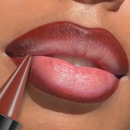 15-colors sexy red lipstick pen waterproof  matte contour tint lipstick long lasting lip glaze brown lipliner pencil lip makeup