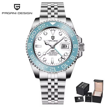 PAGANI DESIGN V3 New 40MM GMT WATCH Luxury Men Watch Ceramic bezel 100M Waterproof Luminous Sapphire Glass Men Mechanical Watch