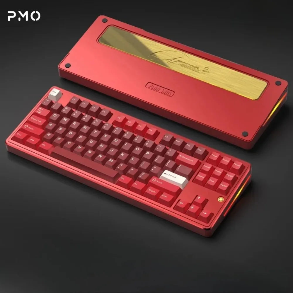 PMO Aurora80 Mechanical Keyboard Wireless Tri-mode Gasket/TOP Hot-Swap RGB Custom Aluminum Office Gaming Keyboard PC...