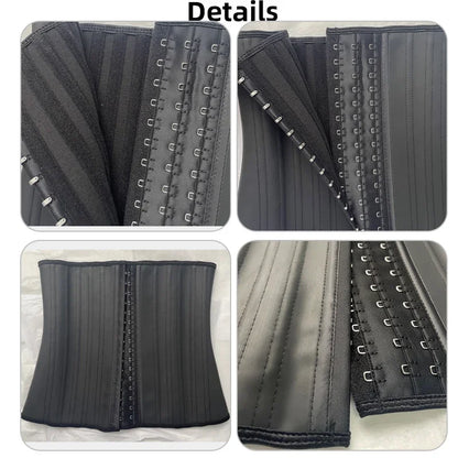 25 bones Waist Trainer Corset Latex Body Shapewear Women Tummy Shaper Belly Sheath Sllimming Belt Modeling Strap Weight Loss