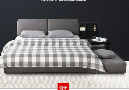 A China Manufacturer Supply Custom Full king Size Double Bed Bedroom with Storage