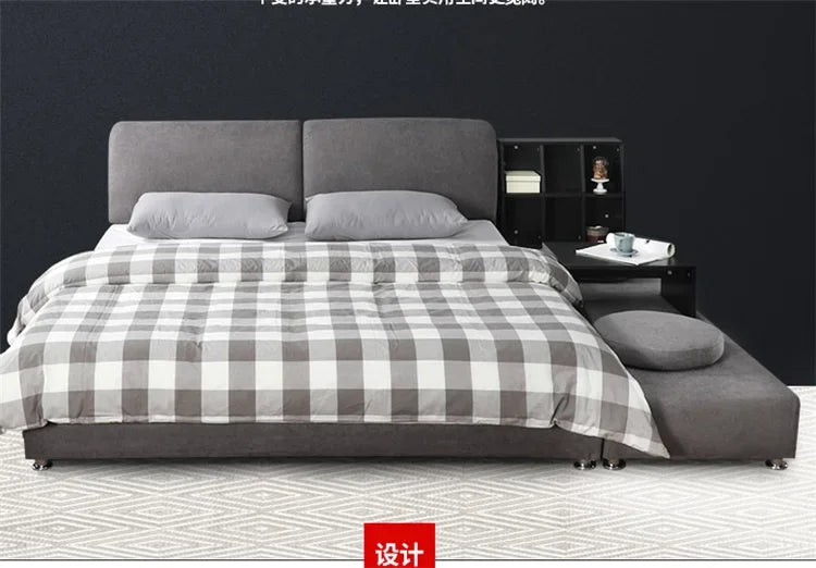 A China Manufacturer Supply Custom Full king Size Double Bed Bedroom with Storage