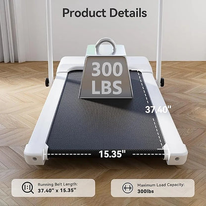 Hot Walking Pad Treadmill with 9% Incline Under-Desk for Home/Office 37.4inch Belt LCD Display Portable Foldable Safety Armrest - Kimlud