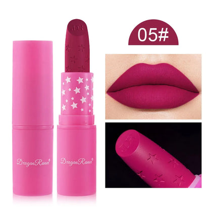 9 Colors Waterproof Rose Red Velvet Matte Lipstick Moisturizing Long Lasting Stars Not Easy To Fade Nude Lip Tint Black...