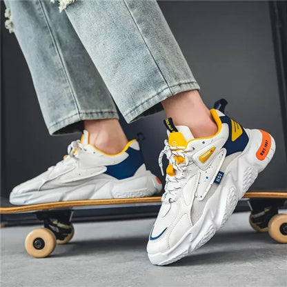 2025 Fashion and Comfortable Mesh Breathable Outsole Shoes Summer Hot Sale Mens Casual Shoes Thick Bottom Breathable Sneaker