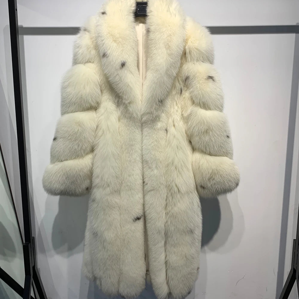 GO BALLISTIC YA Ladies Natural Fur Coat Long 100% Natural Fur Winter Clothing