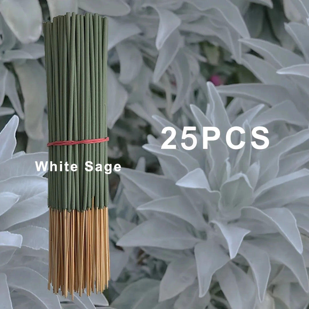 20/50 White Sage Incense Sticks, 8.66inch , Suitable for Yoga and Meditation, Purifies the Mind and Eliminates Negative Energy