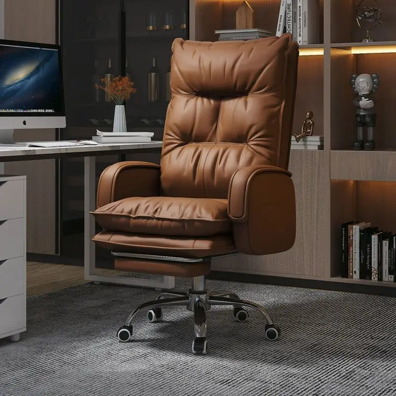 Ergonomic Executive Office Chair High Back Boss Chair Comfortable Swivel Computer Study Desk Reclining Sofa Chair |...