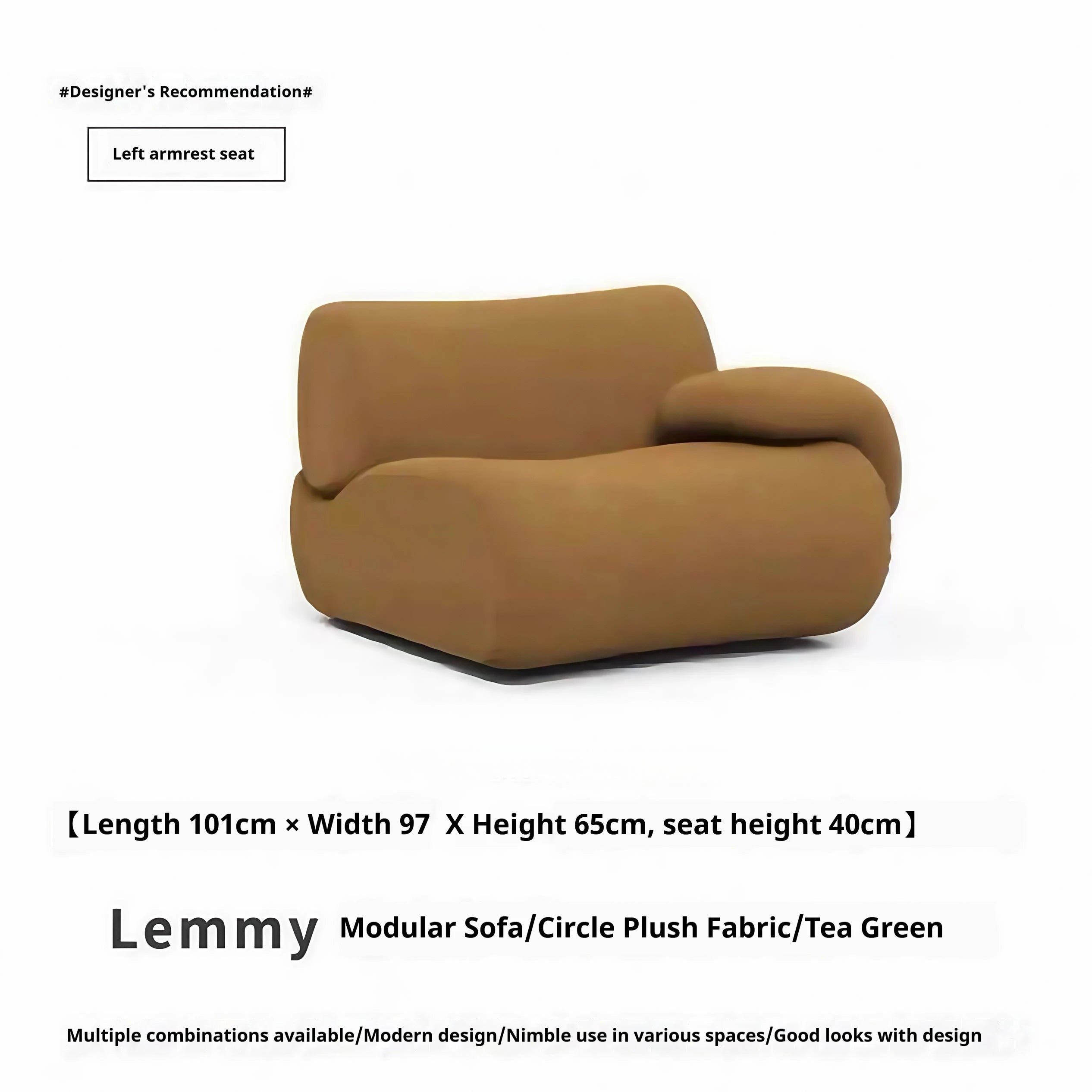 Vacuum-Compressed Modular Sofa, Wabi-Sabi Sherpa Fabric Sectional with High-Elastic Foam, Cream Mid-Century Style, Space...