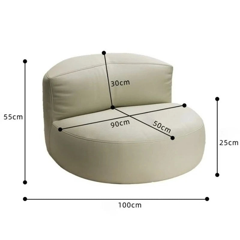 Lazy Sofas Living Room Single Sofa Modern Design Sofa for 1 Person Can Lie Down Beanbag Tatami Thickened Leather Home...