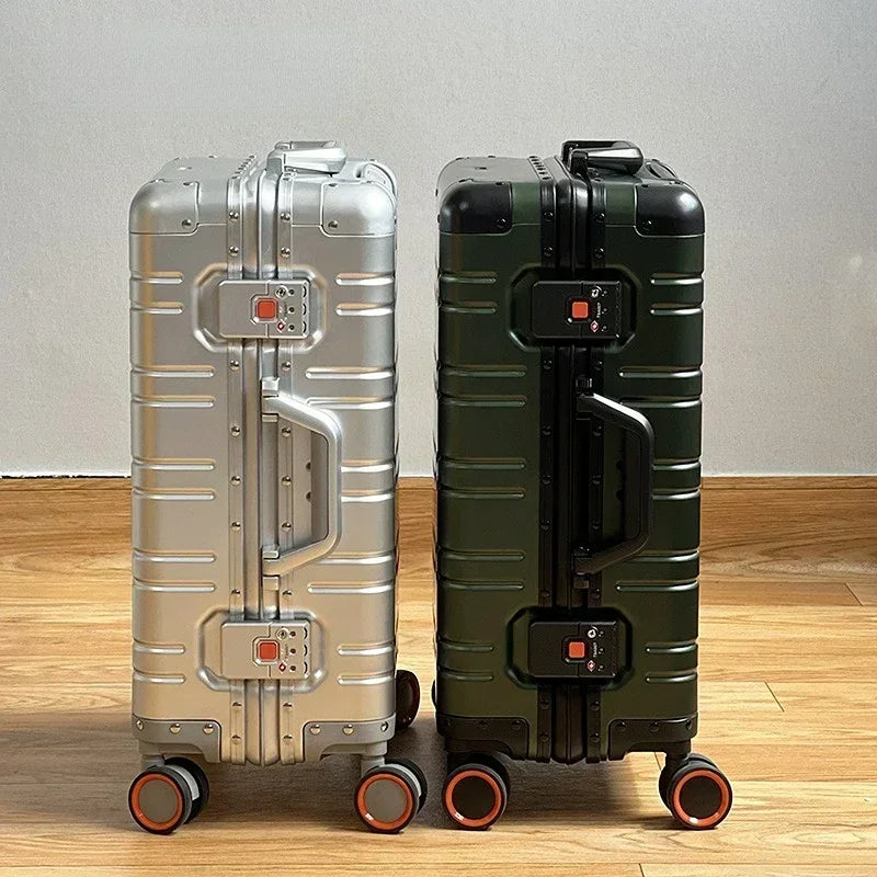 Travel Bags Rolling Luggage Luggage 20‘’Carry-On Cabin Suitcase  Aluminum-magnesium Alloy Travel Suitcase