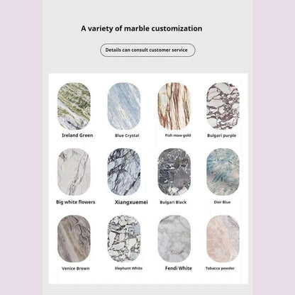 Luxury Stone Coffee Table, Nordic French Retro Design, Compact Corner Table Set for Small Space Living Room, High-End Side Table