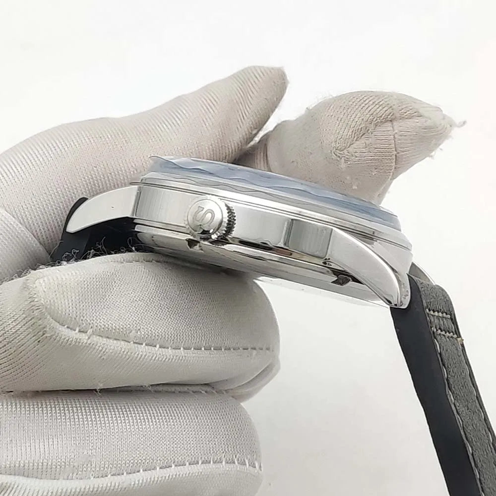 Men's Fashion Mechanical Watch NH38 Skeleton Dial Design Vintage Round Case Transparent Cover Men's Watch