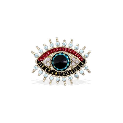 Big Blue Eye Round Brooches Women Unisex New Design Charming Eyes Party Office Brooch Pin Gifts