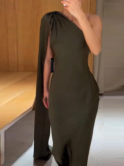 Sexy Strapless Ribbon Long Dresses Women Fashion Solid Sleeveless High Waist Slim Maxi Robes Female Chic Evening Party Dress - Kimlud