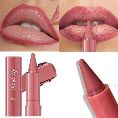 Tapered Lip Liner Pencil Set Lasting Matte Velvet Lip Contour Stick Waterproof Easy Color Lipstick Non Stick Cup Makeup Pen1/6Pc